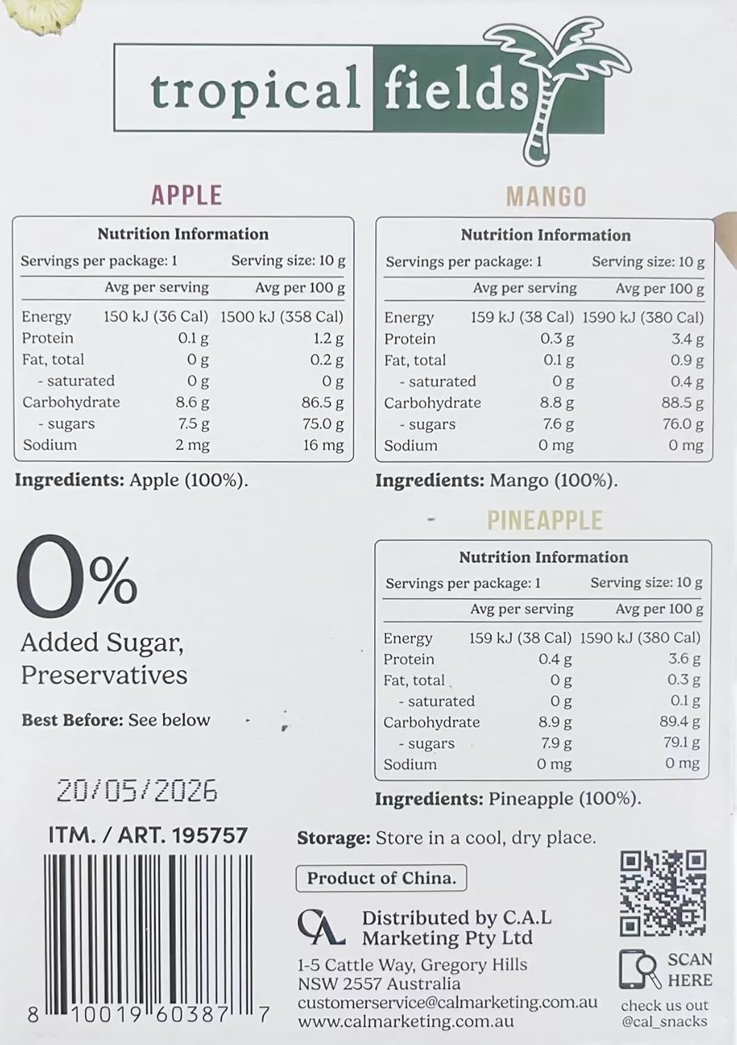 Fruit Bites Variety Pack 1.2kg | Apple, Pineapple, Mango | Natural Dried Fruit Snacks | 12x10g Packs
